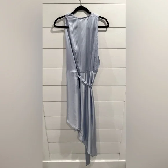 NWT Mother of All light blue Perry silk wrap dress - Picture 8 of 8